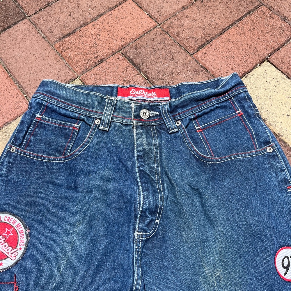 South Pole Red Patchwork Denim - image 2